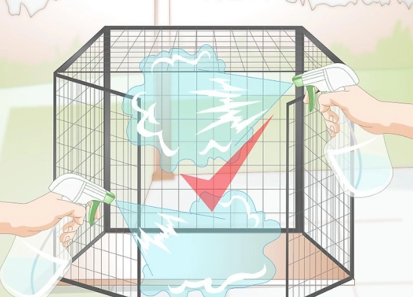 bird cage cleaning supplies