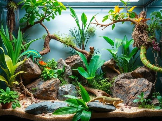 reptile enclosure setup