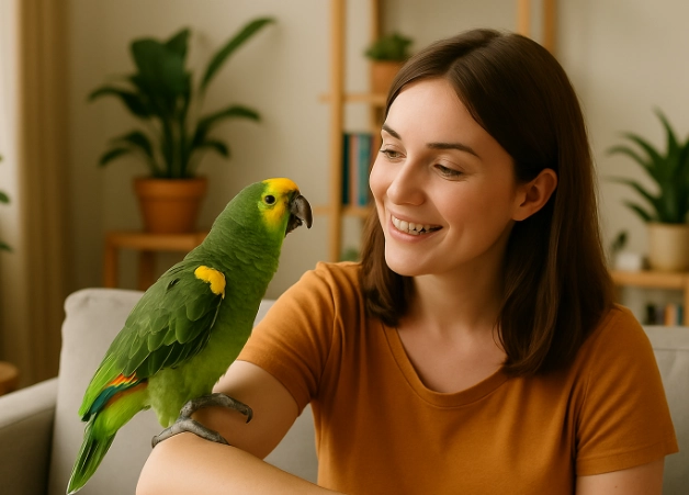 How to train parrot to talk