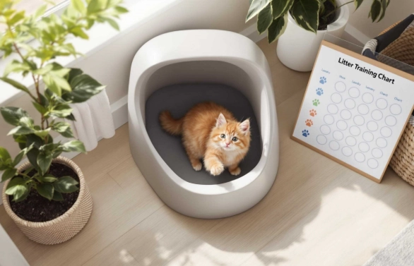 How can I train my cat to use a litter box?