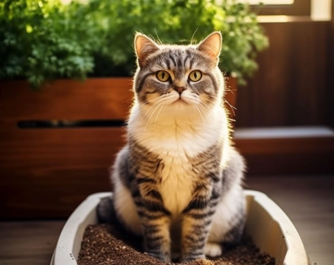 transition outdoor cat to litter box