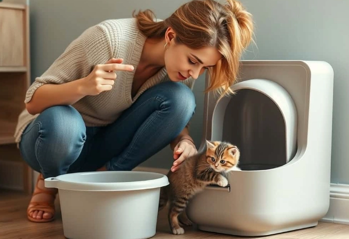 transition outdoor cat to litter box
